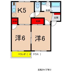 フレグランス長姫Bの物件間取画像